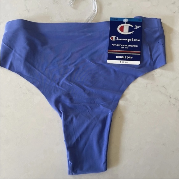 CHAMPION Free Cut Deep Forte Blue No Show Thong Panty NEW Women’s XL CH46LS - Picture 2 of 6